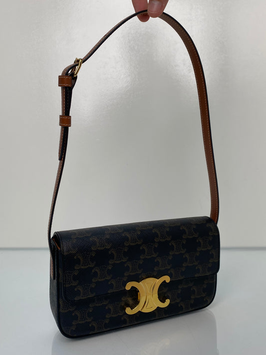 Celine Triomphe Monogram Claude Shoulder Bag