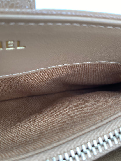 Chanel Quilted Beige O-Phone Holder Caviar LGHW