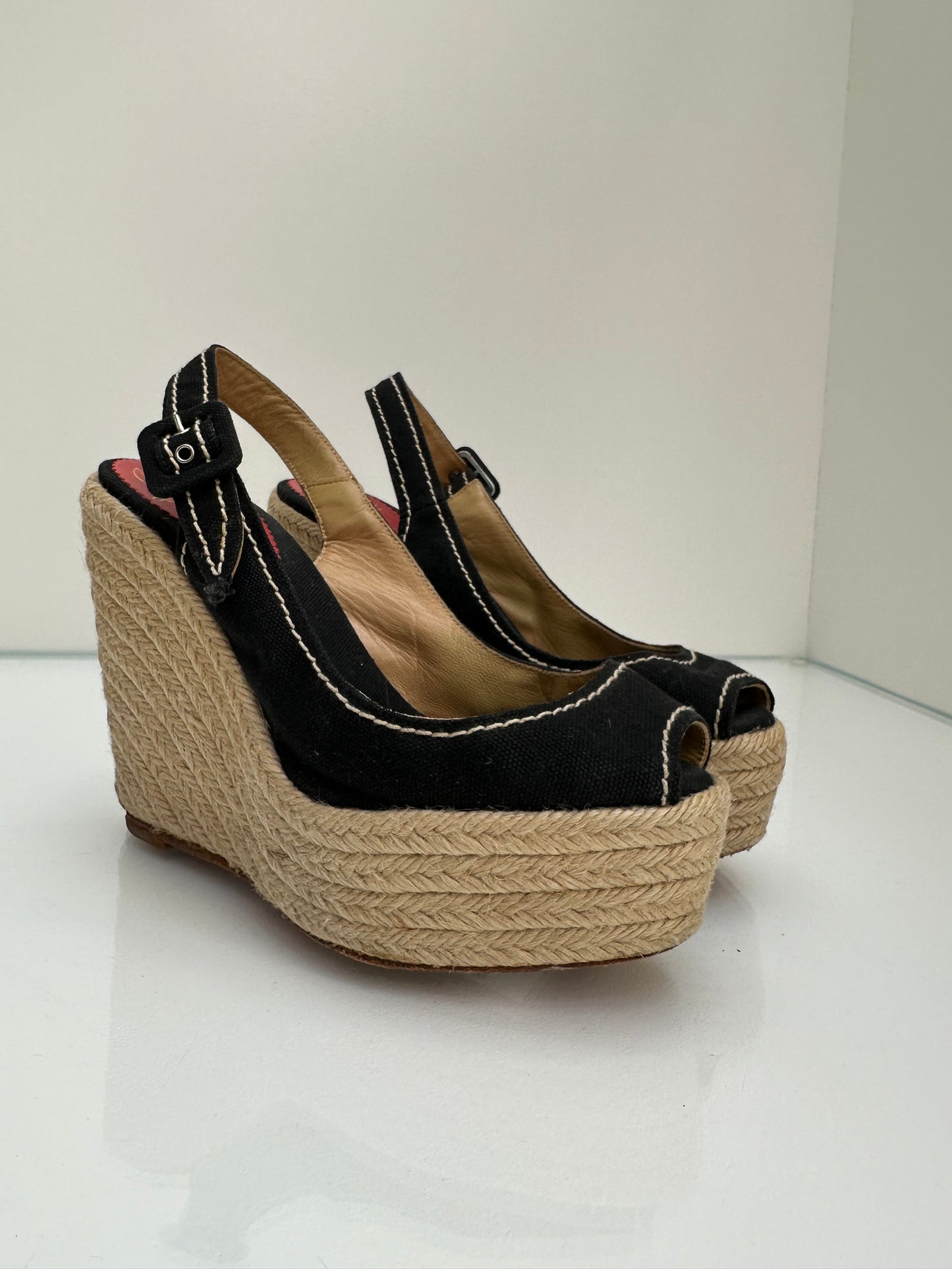 Christian Louboutin Black Wedges, 37