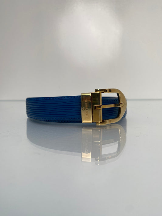 Louis Vuitton Blue Epi Belt, 44