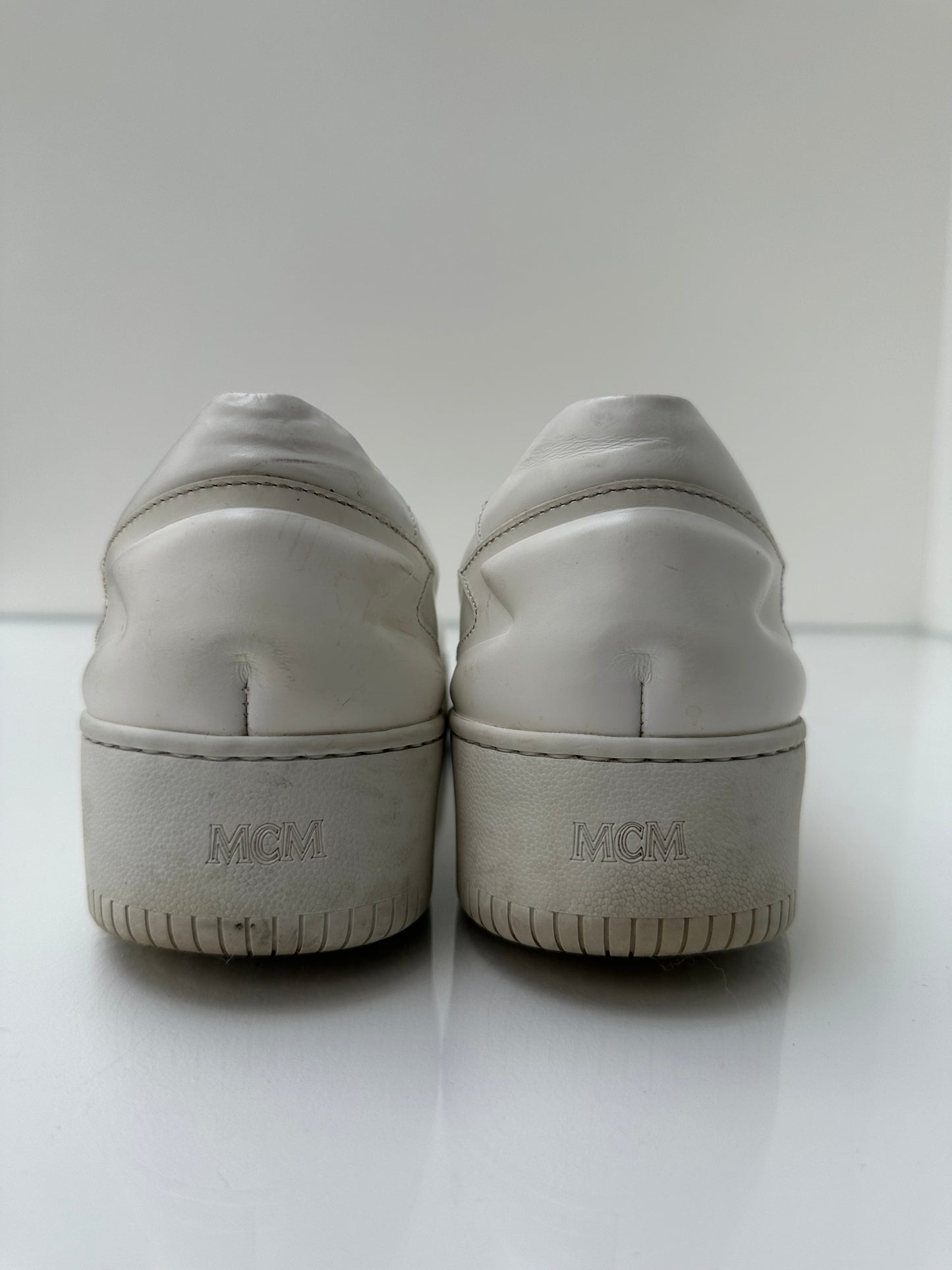 MCM White Logo Sneaker 40