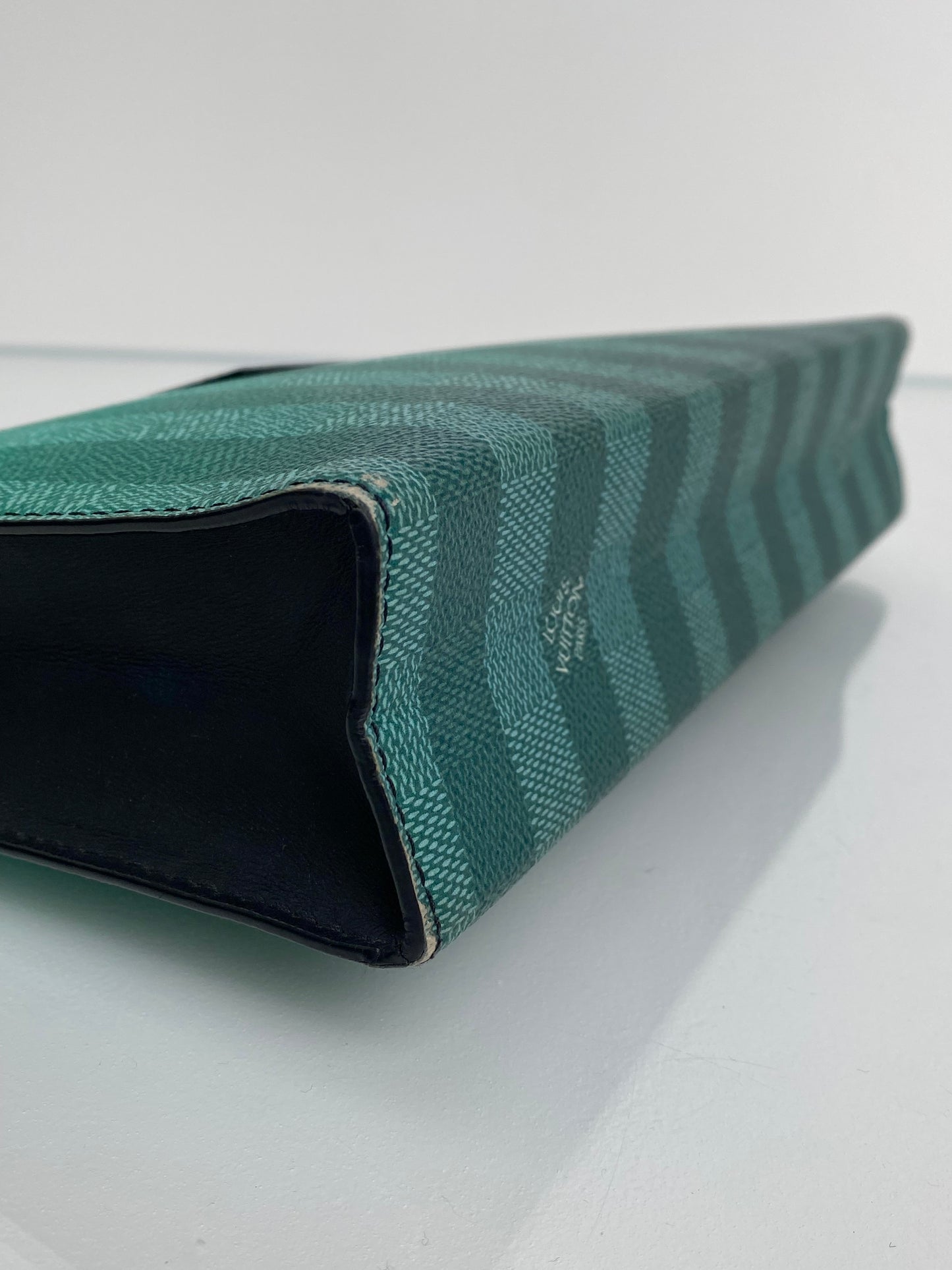 Louis Vuitton Blue, Yellow, & Black Gradient Voyage Pouch