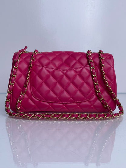 Chanel Pink Lambskin Quilted Mademoiselle Chic Medium Flap Bag GHW #21