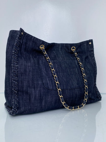 Chanel Denim & Multicolor CC Night Flight Tote Bag GHW