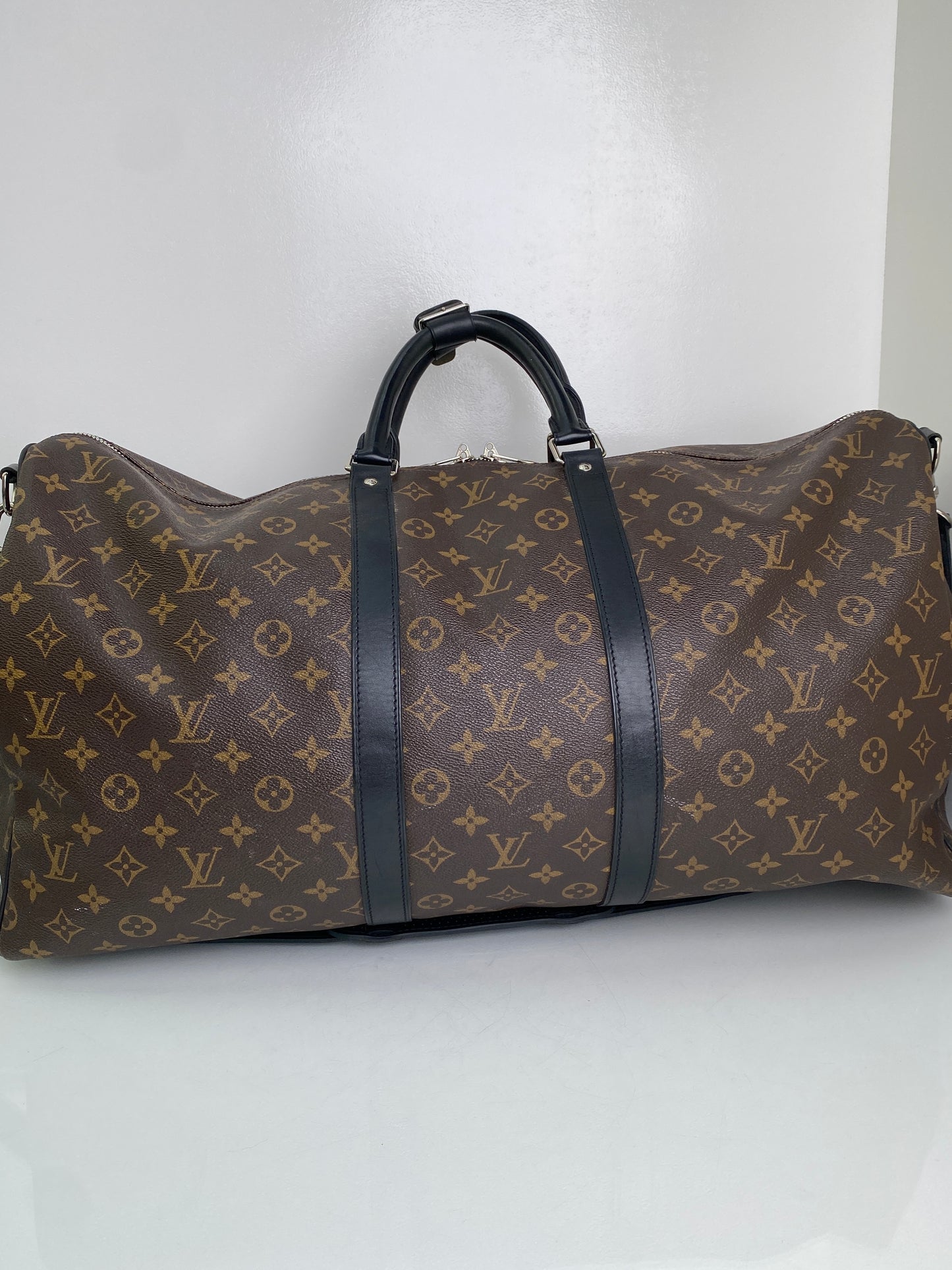 Louis Vuitton Keepall Bandouliere  Monogram Macassar 55 SHW
