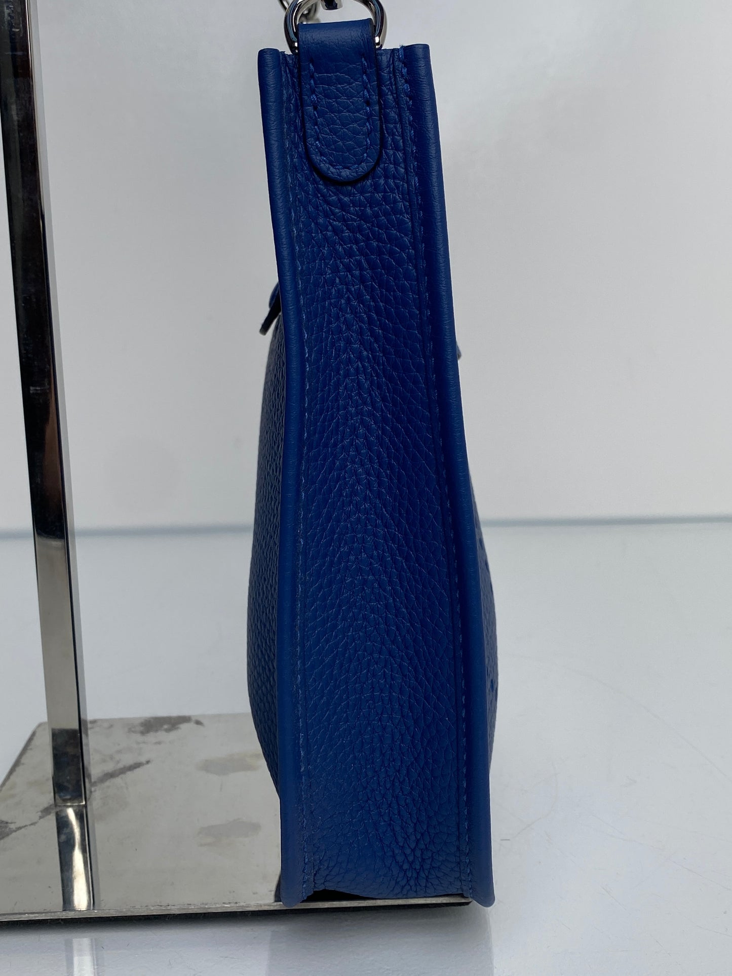 Hermes Evelyne TPM Bleu Tie Clemence PHW