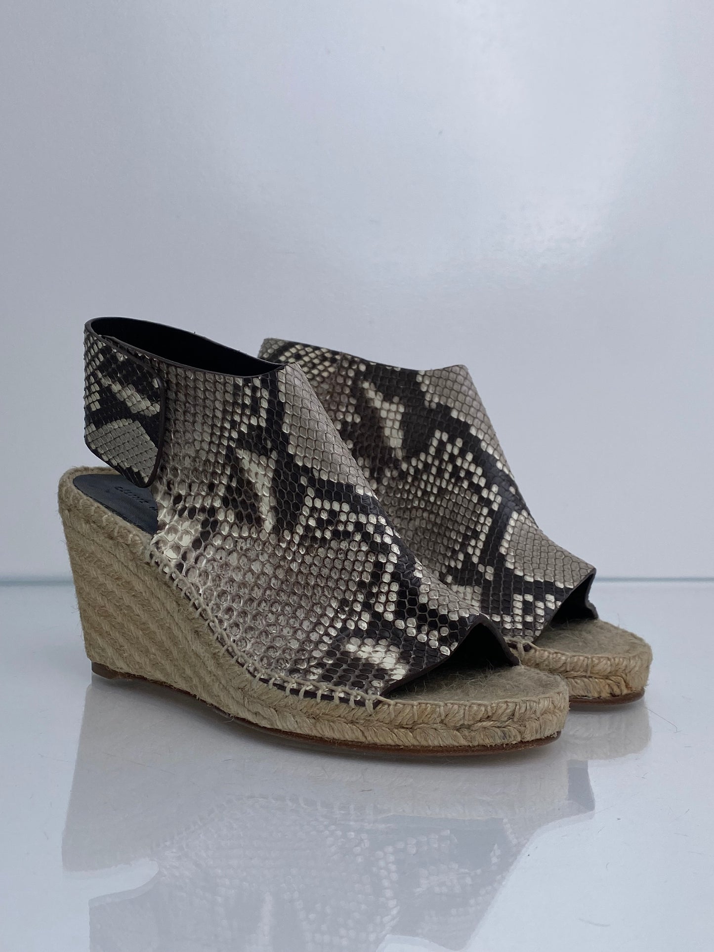 Celine Grey Python Wedges, 37