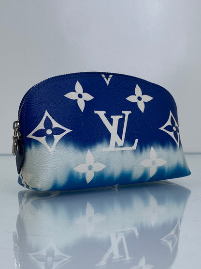 Louis Vuitton Blue Giant Monogram Escale Cosmetic Bag SHW