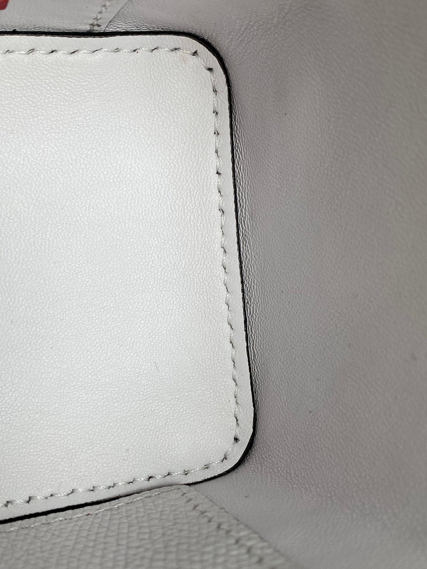 Valentino White Tophandle Vanity Case Bag GHW