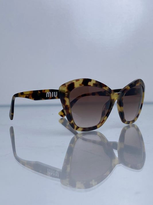 Miu Miu Tortoise & White Cat Eye Sunglasses