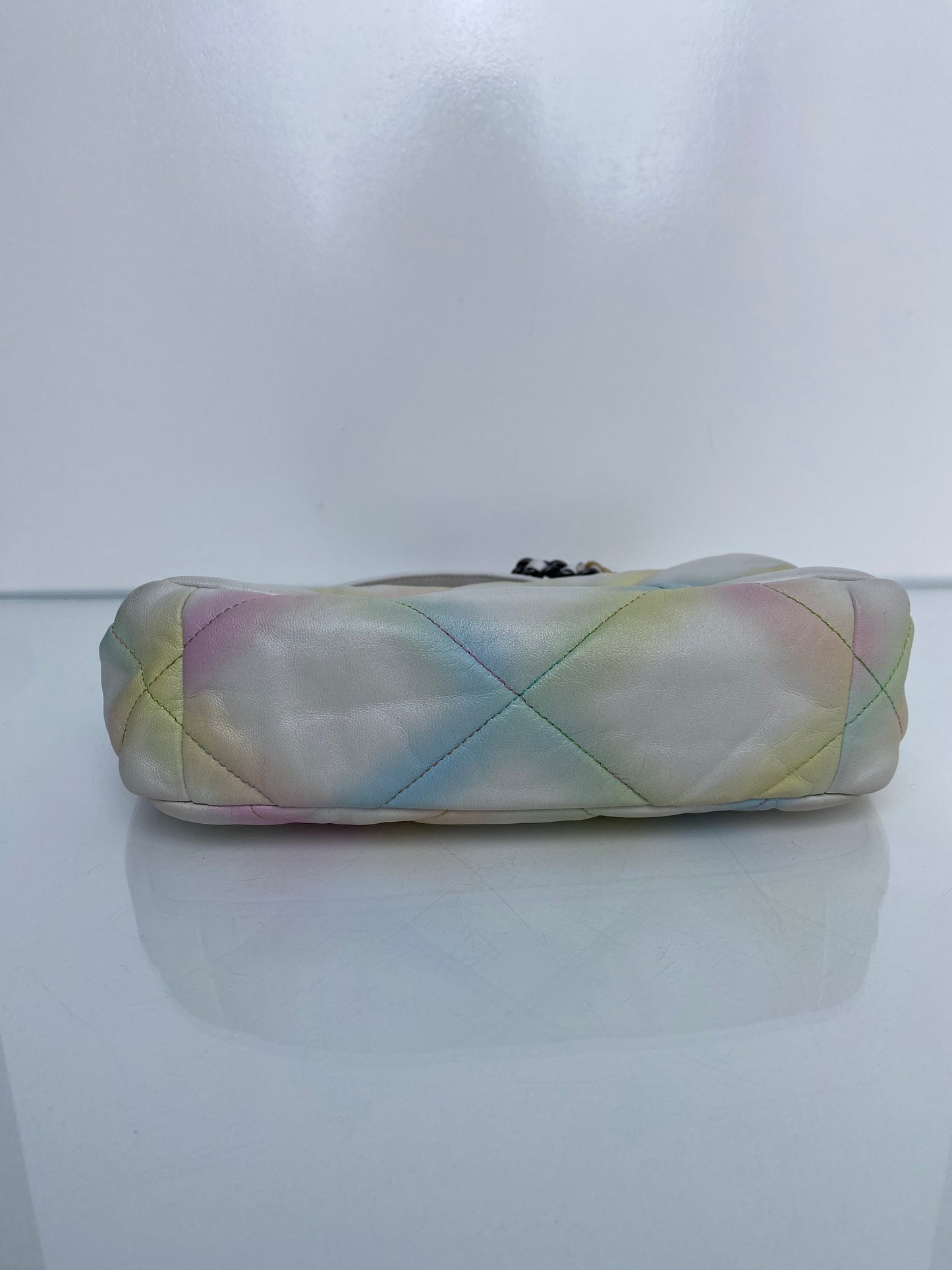 Chanel White & Multicolor Pastel Small 19 Bag TTHW