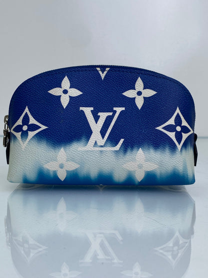 Louis Vuitton Blue Giant Monogram Escale Cosmetic Bag SHW