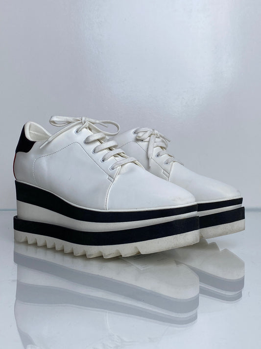 Stella McCartney White, Black, Red, & Blue Platform Sneakers, 38