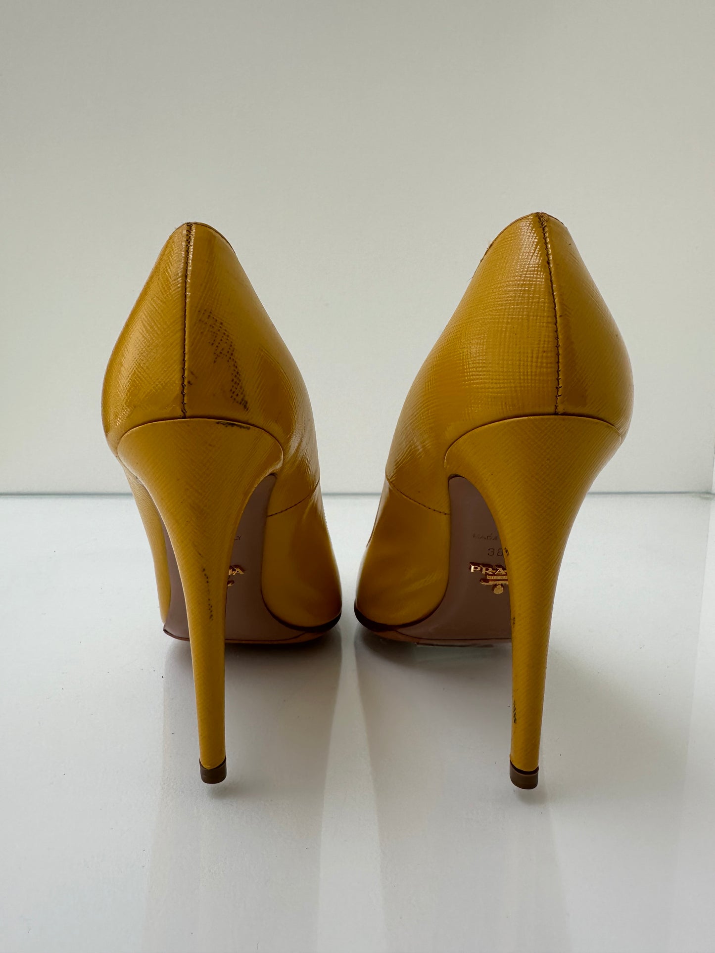 Prada Yellow Heels, 38.5