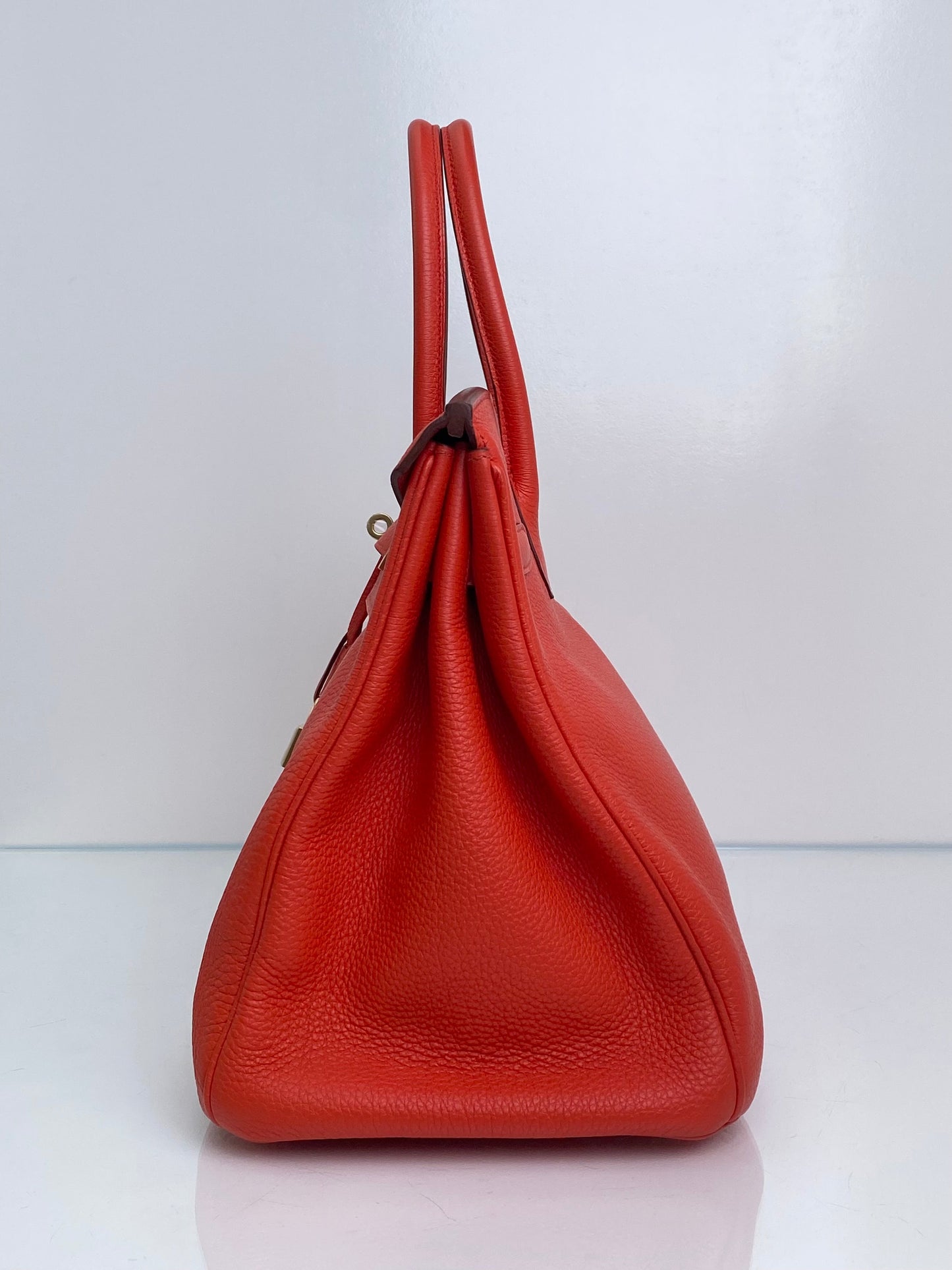 Hermes Birkin 35 Rouge Pivoine Togo GHW #X