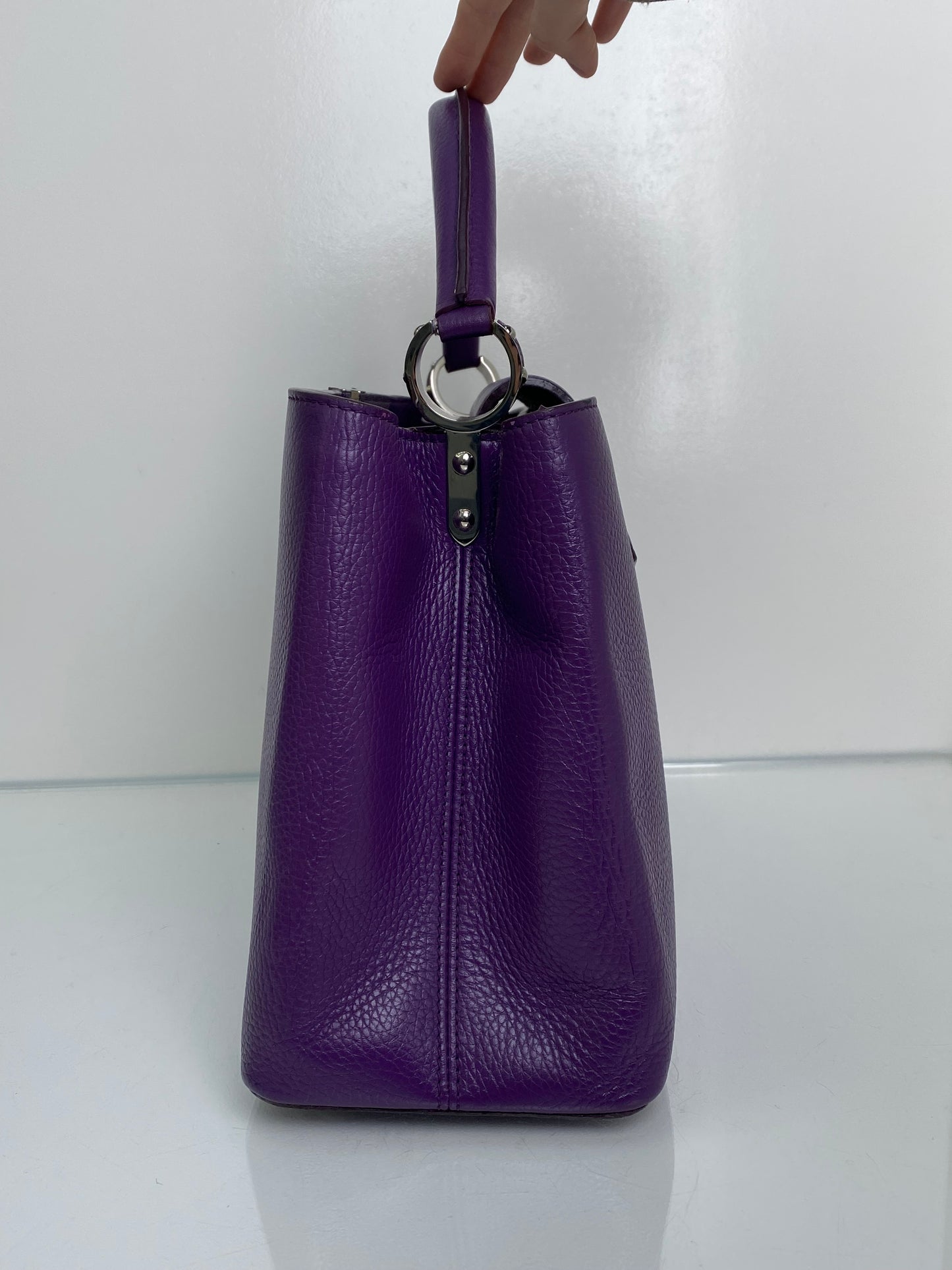 Louis Vuitton Purple Capucine MM Bag SHW