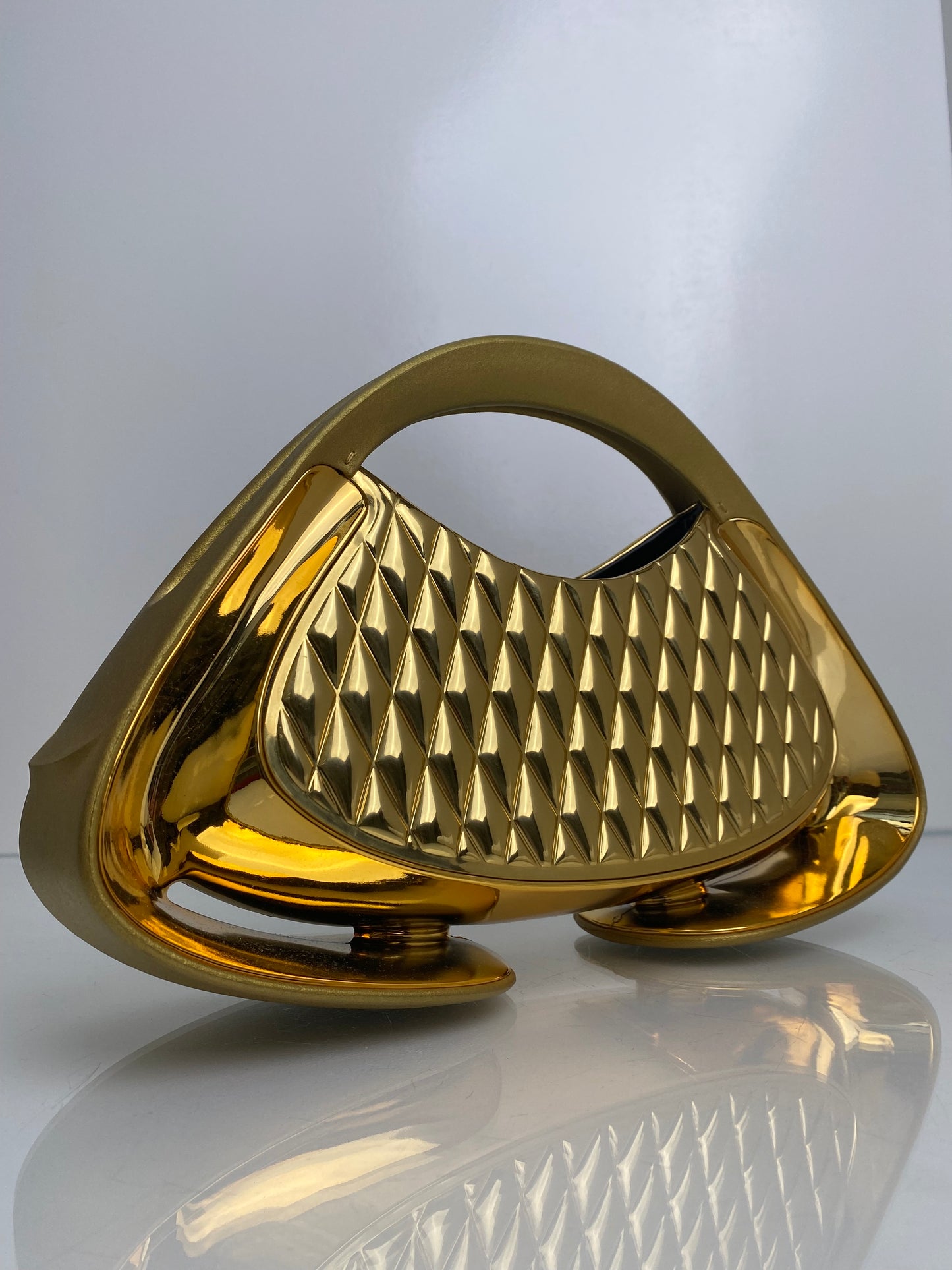 Balmain Gold Jolie Madame Quilted Top Handle Bag GHW