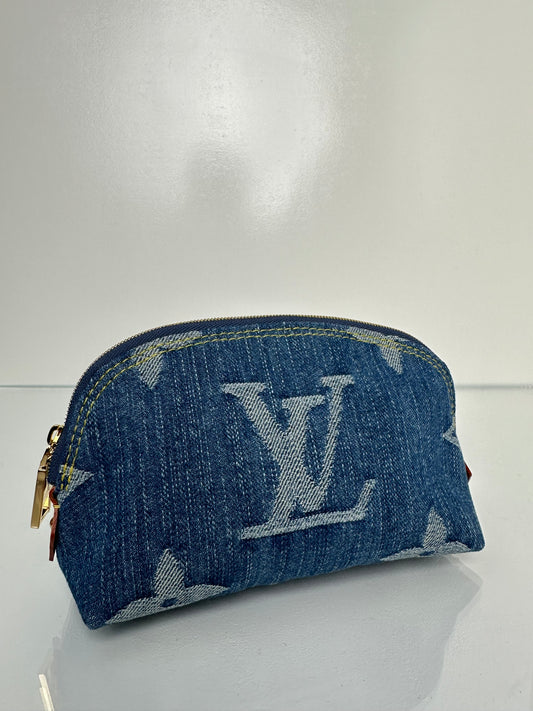 Louis Vuitton Denim Pochette Cosmetique Pouch