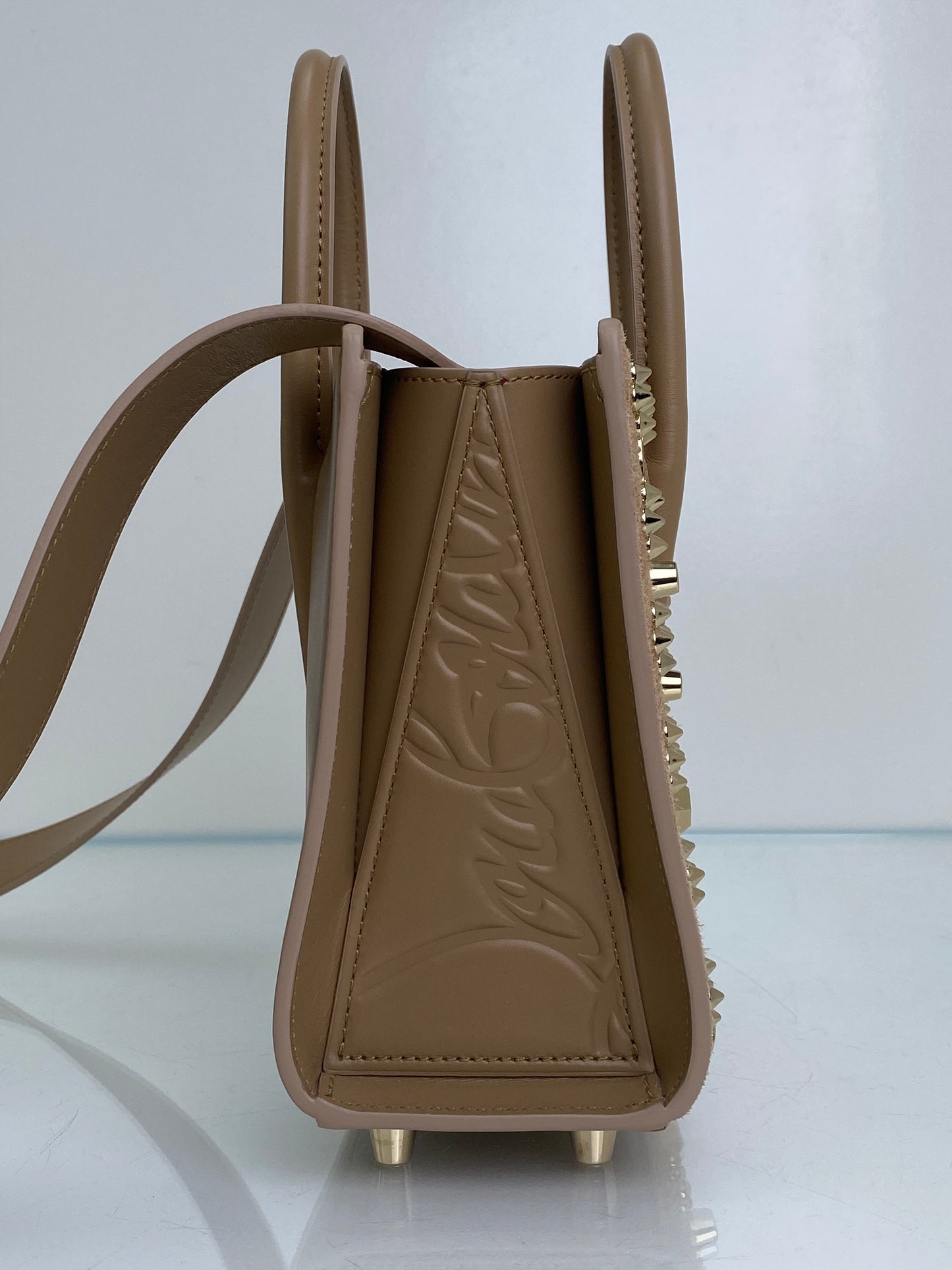 Christian Louboutin Paloma Mini Studded Suede Tote Bag GHW