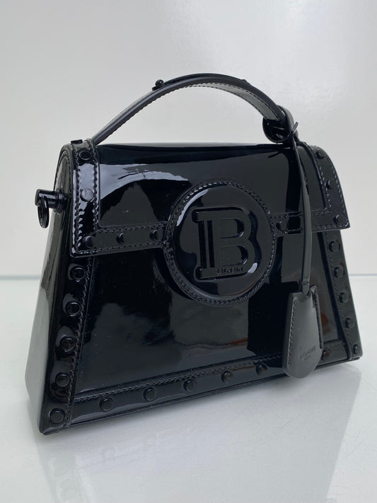 Balmain Black B-Buzz Dynasty Patent Leather BHW