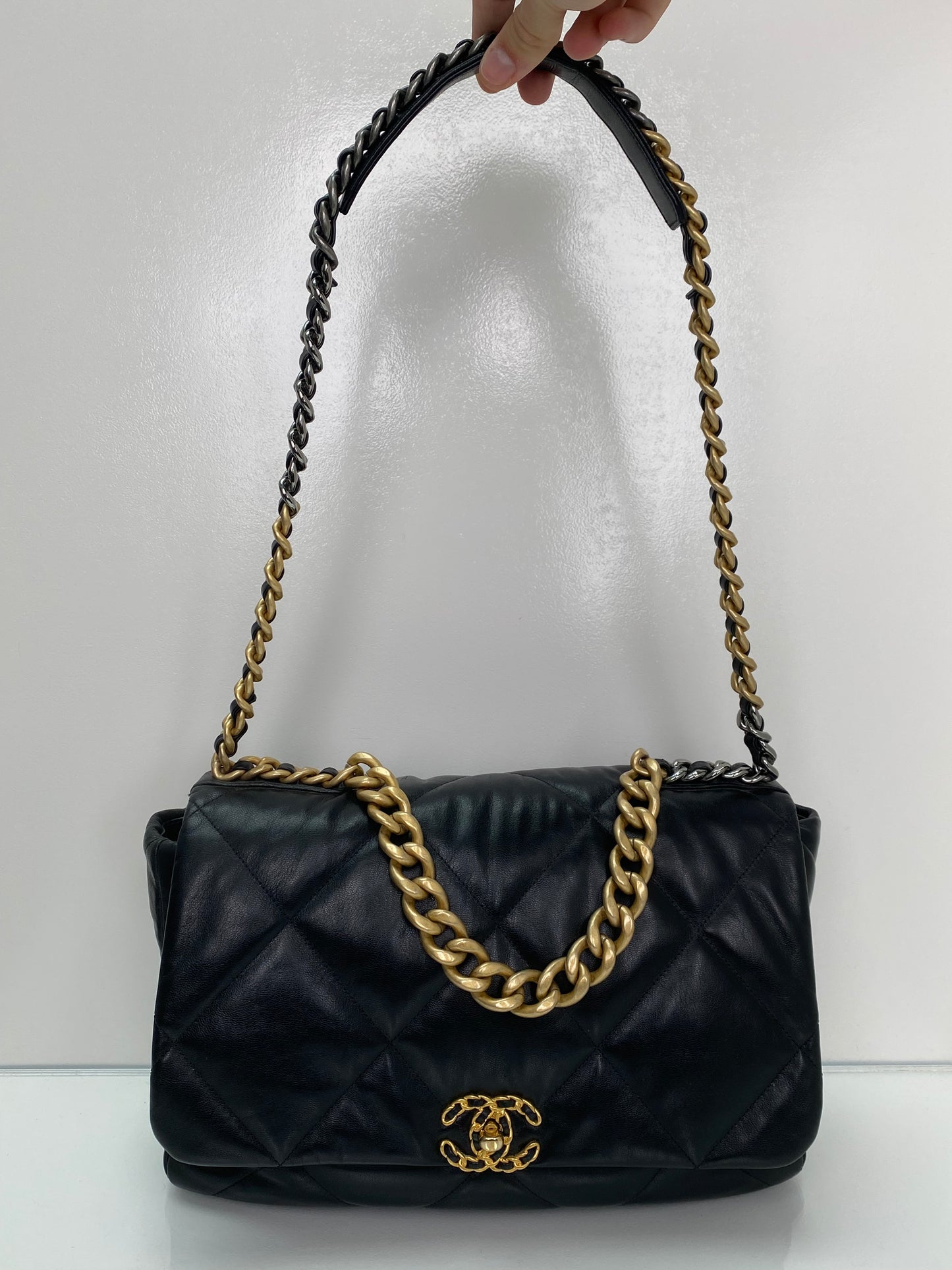 Chanel Black Quilted 19 Flap Bag TTHW