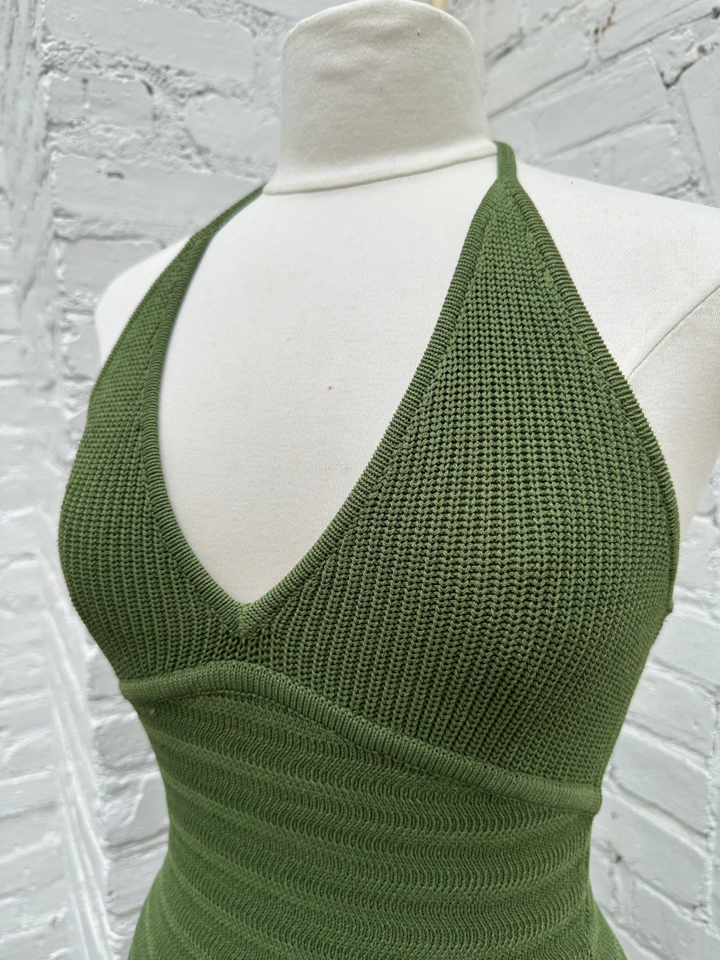 Finders Keepers Green Iggy Knit Dress, XS