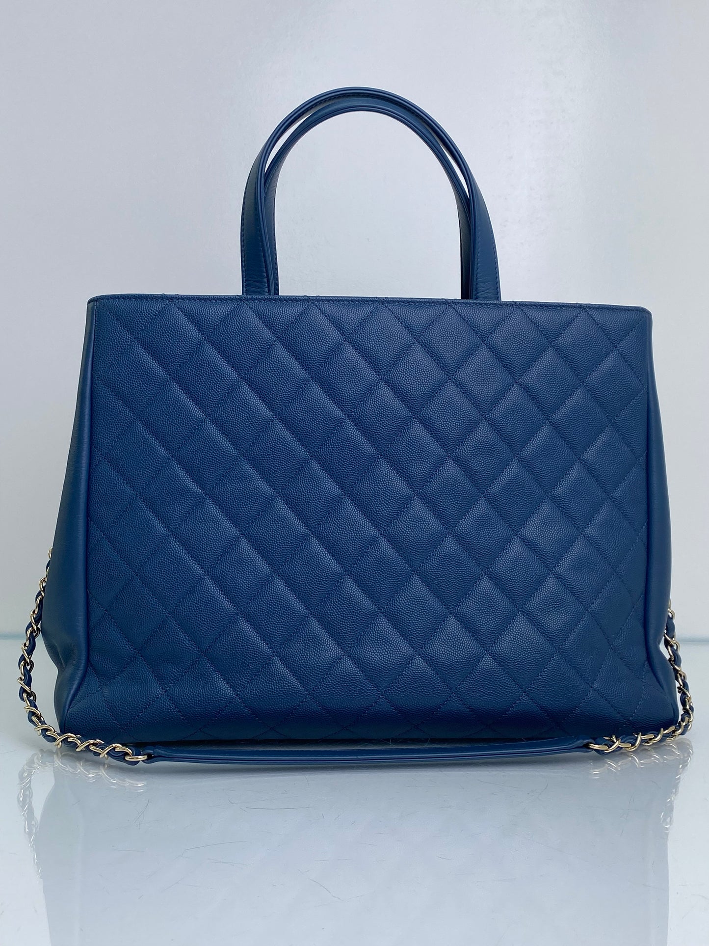 Chanel Blue Business Affinity Tote Bag GHW