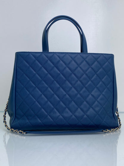 Chanel Blue Business Affinity Tote Bag GHW