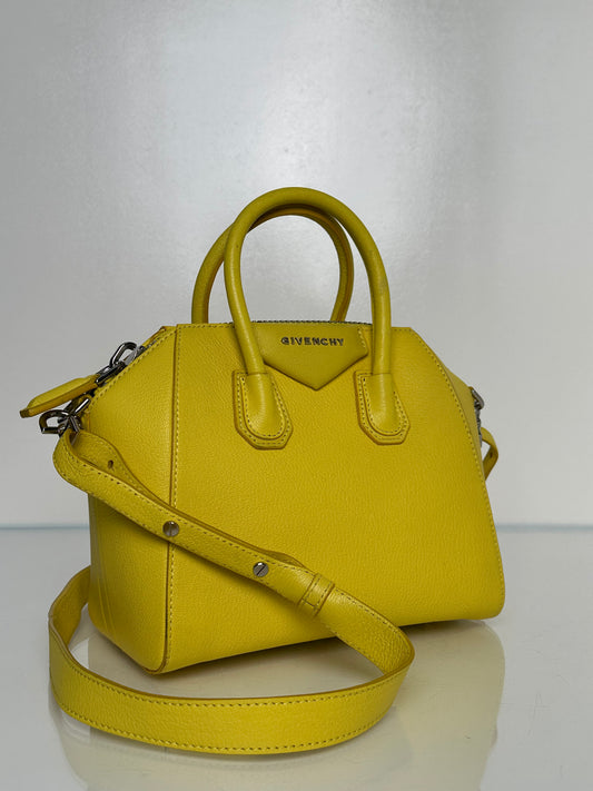 Givenchy Yellow Small Antigona Bag SHW