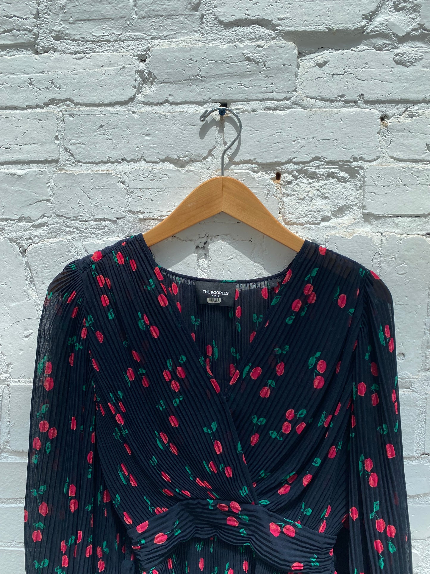 The Kooples Black Cherry Sheer Blouse, EST S