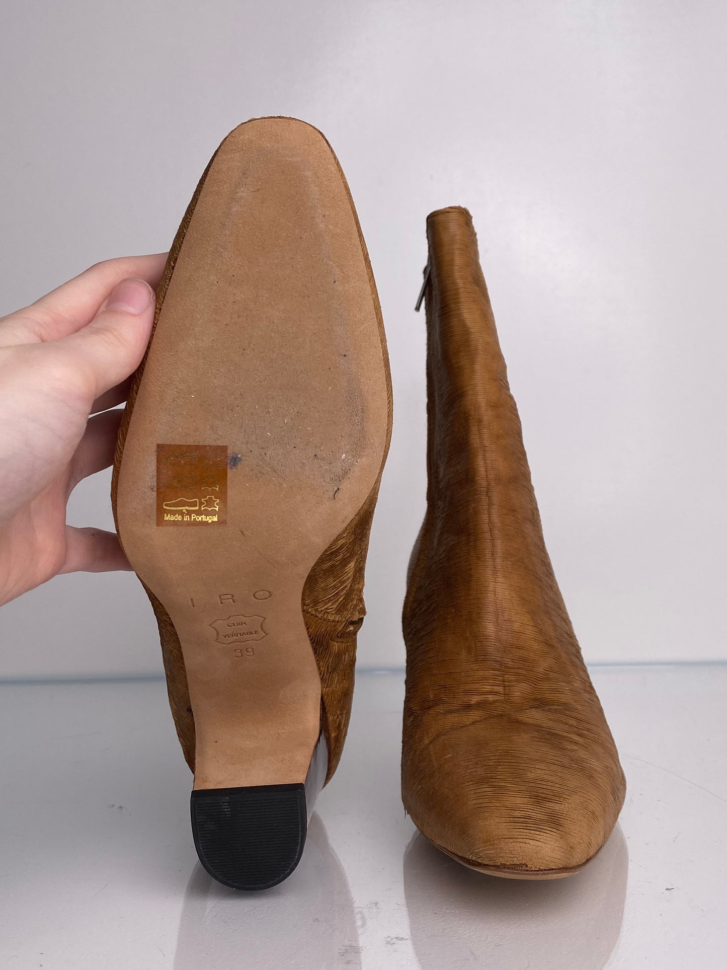 IRO Brown Suede & Wood Boots, 39