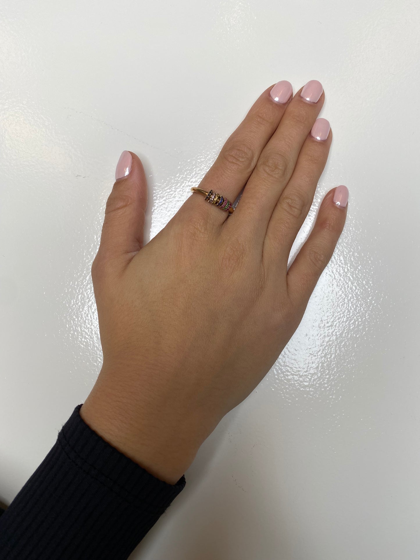 Spinelli Kilcollin 18KR Sapphire, Ruby, & Emerald Ring, 7.5