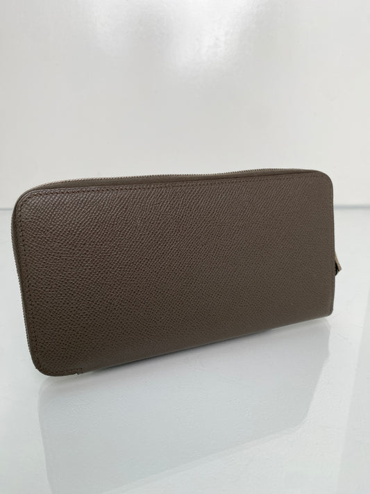 Hermes Azap Silk Etain Epsom Zip around Long wallet PHW