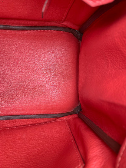 Hermes Birkin 25 Rouge Casaque Togo #C