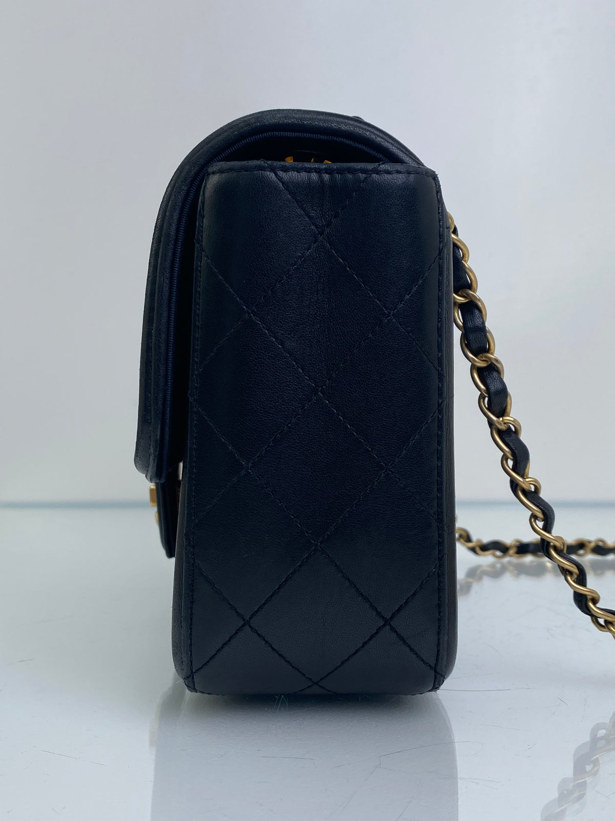 Chanel Navy & Black Elegant CC Medium Flap Bag GHW