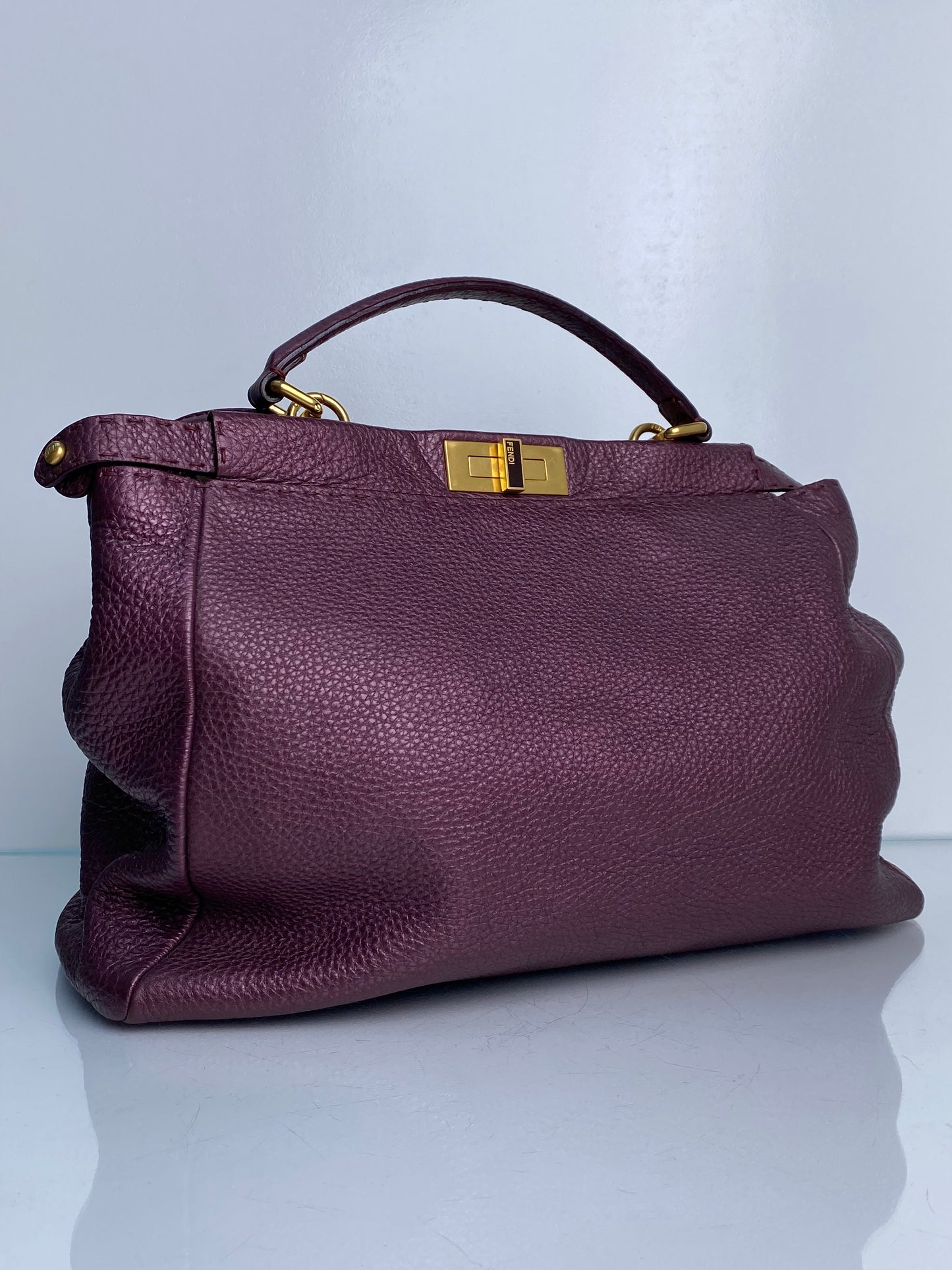 Fendi Purple XXL Peekaboo Bag GHW