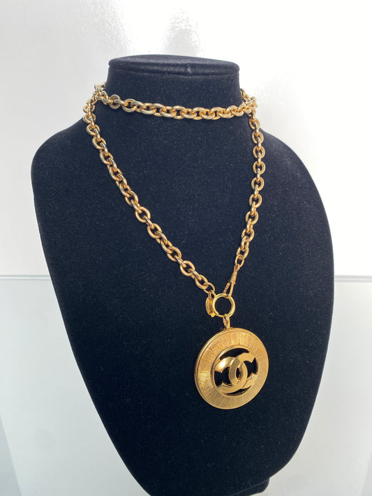 Chanel Vintage Gold Tone CC Necklace