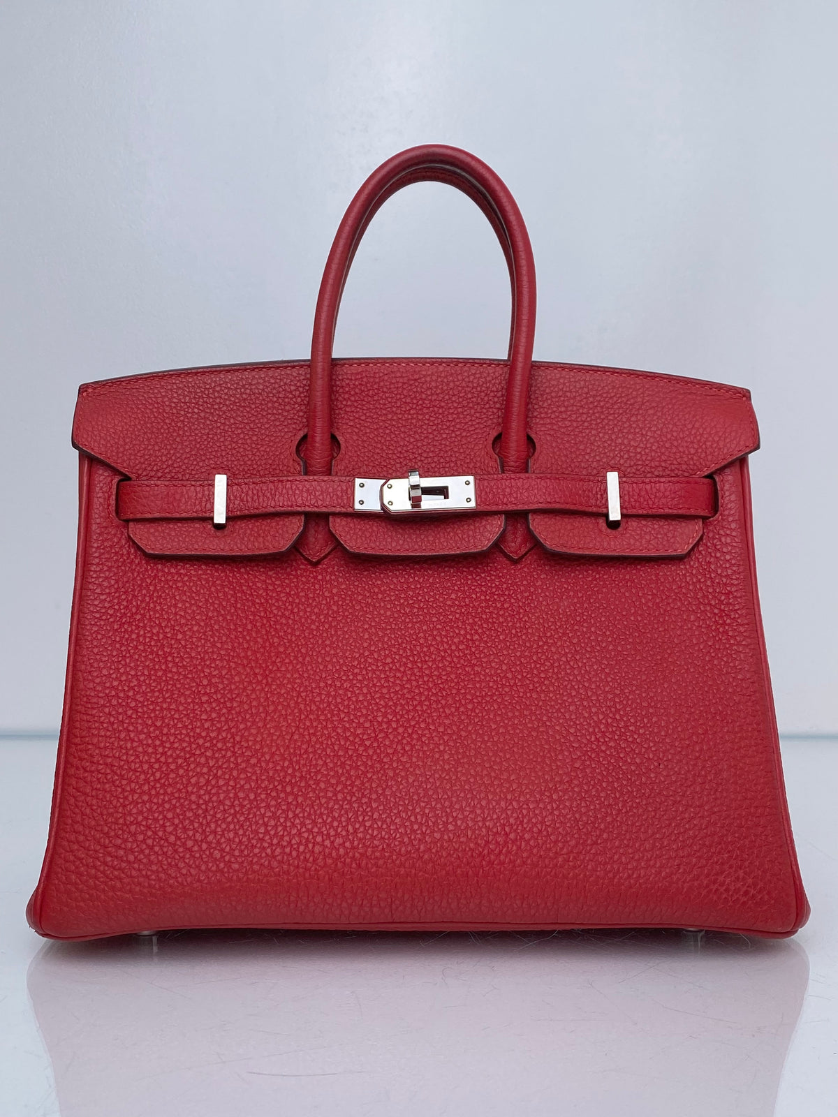 Hermes Birkin 25 Rouge Casaque Togo #C