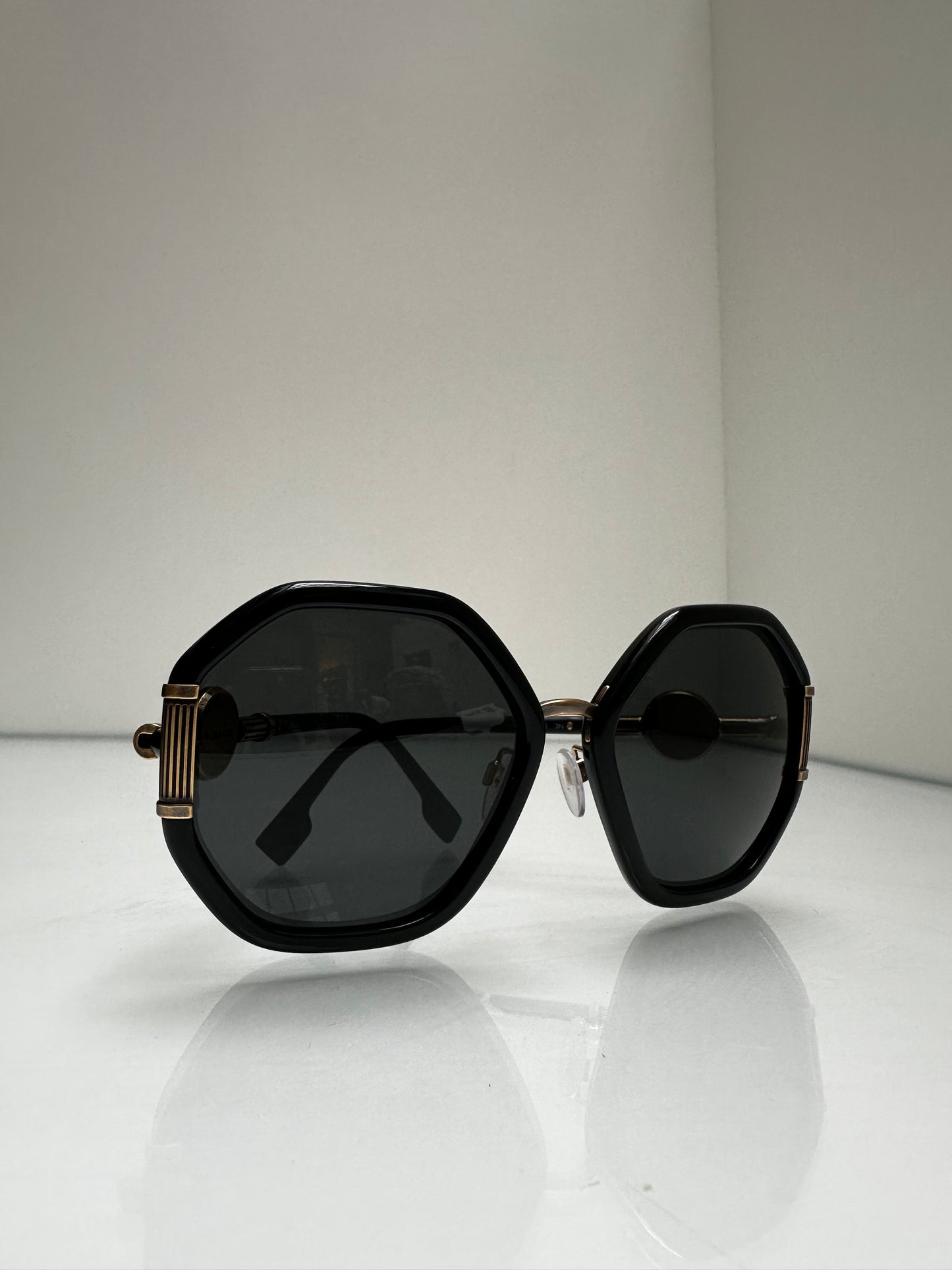 Versace Black Octagon Medusa Sunglasses