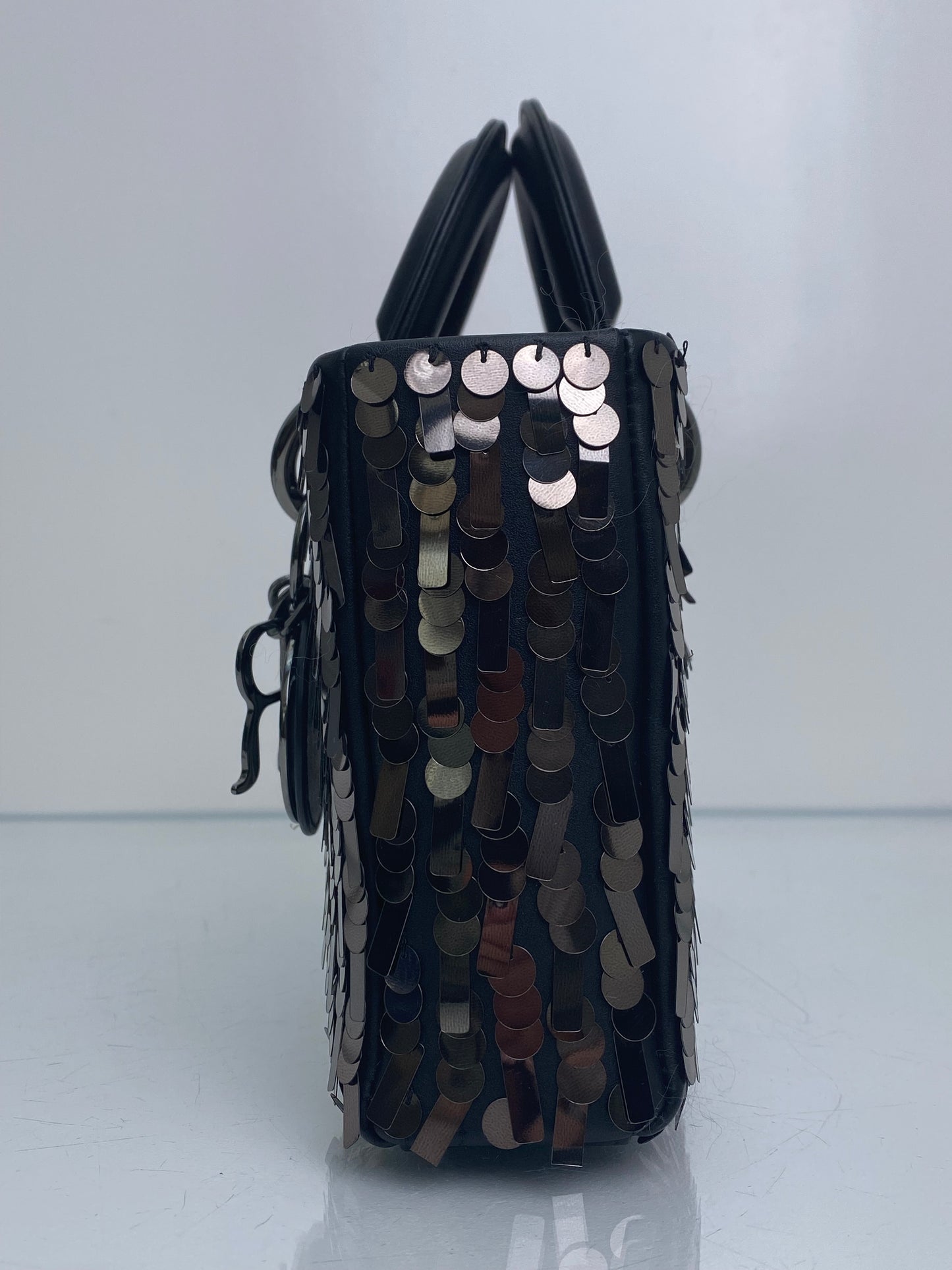 Dior Black Sequin Lady D-Joy Medium Bag RHW