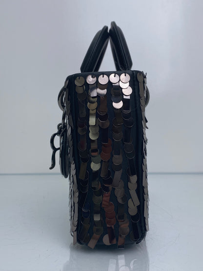 Dior Black Sequin Lady D-Joy Medium Bag RHW