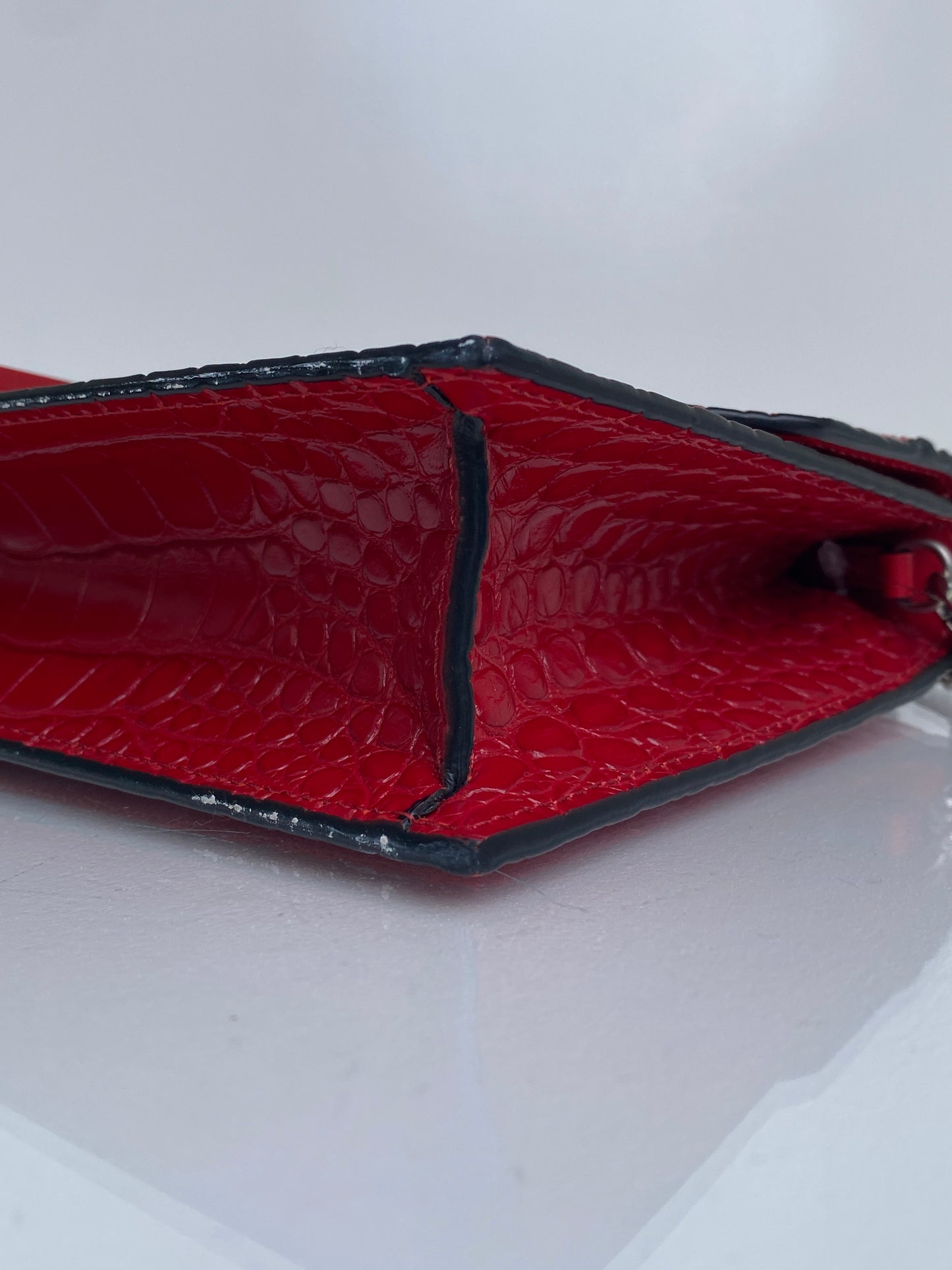Christian Louboutin Red Elisa Baguette SHW