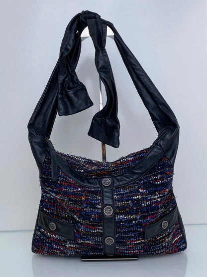 Chanel Black, Blue, & Red Tweed Girl Tote Bag RHW