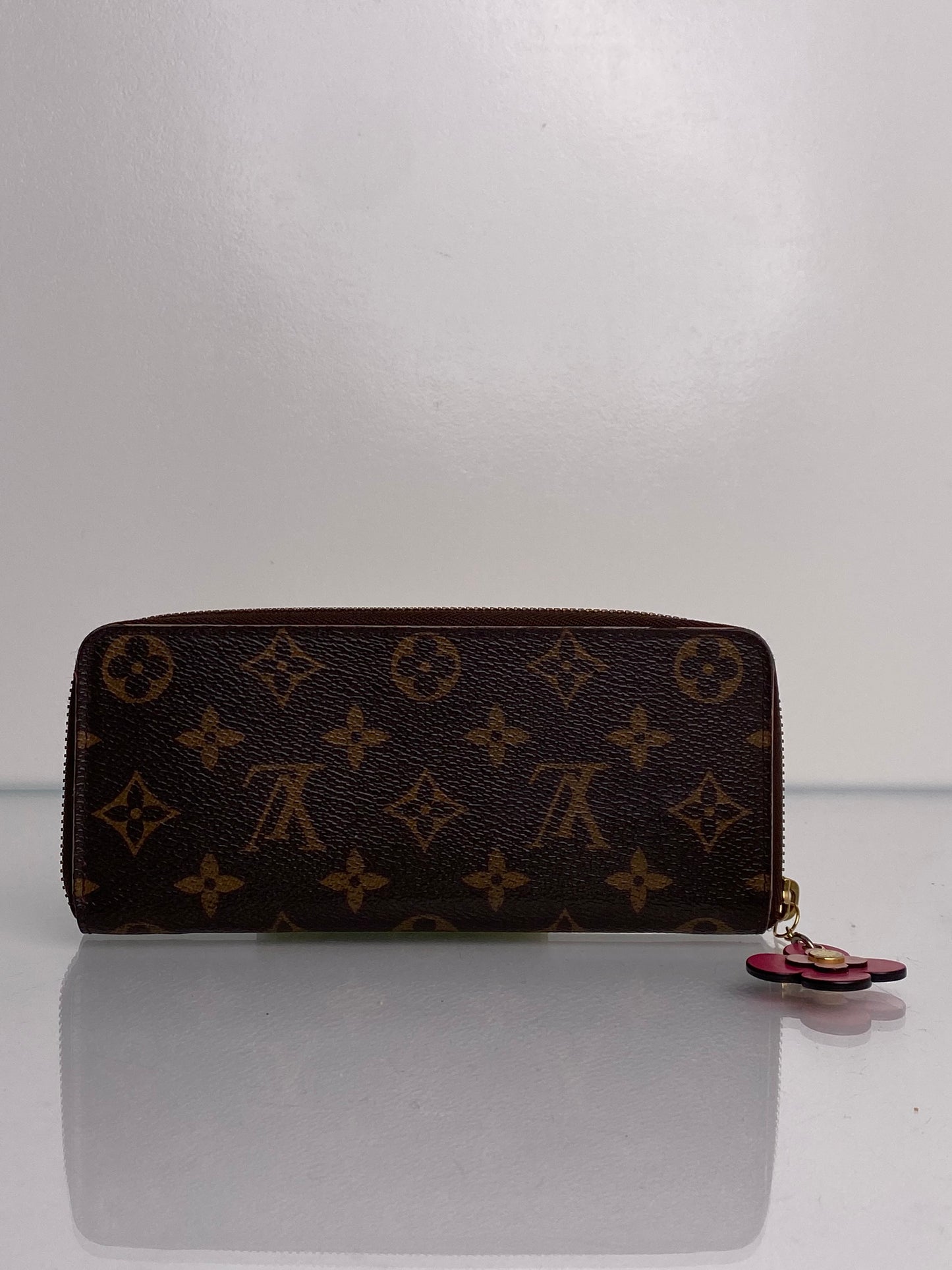 Louis Vuitton Monogram & Pink Flower Zippy Wallet