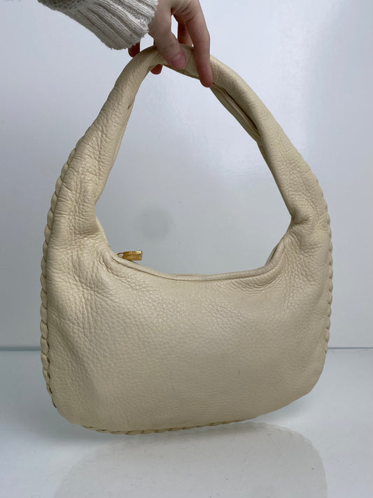 Bottega Cream Cervo Braided Hobo Bag