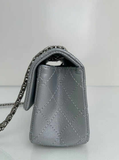Chanel Silver Re-issue Small Flap Bag SHW