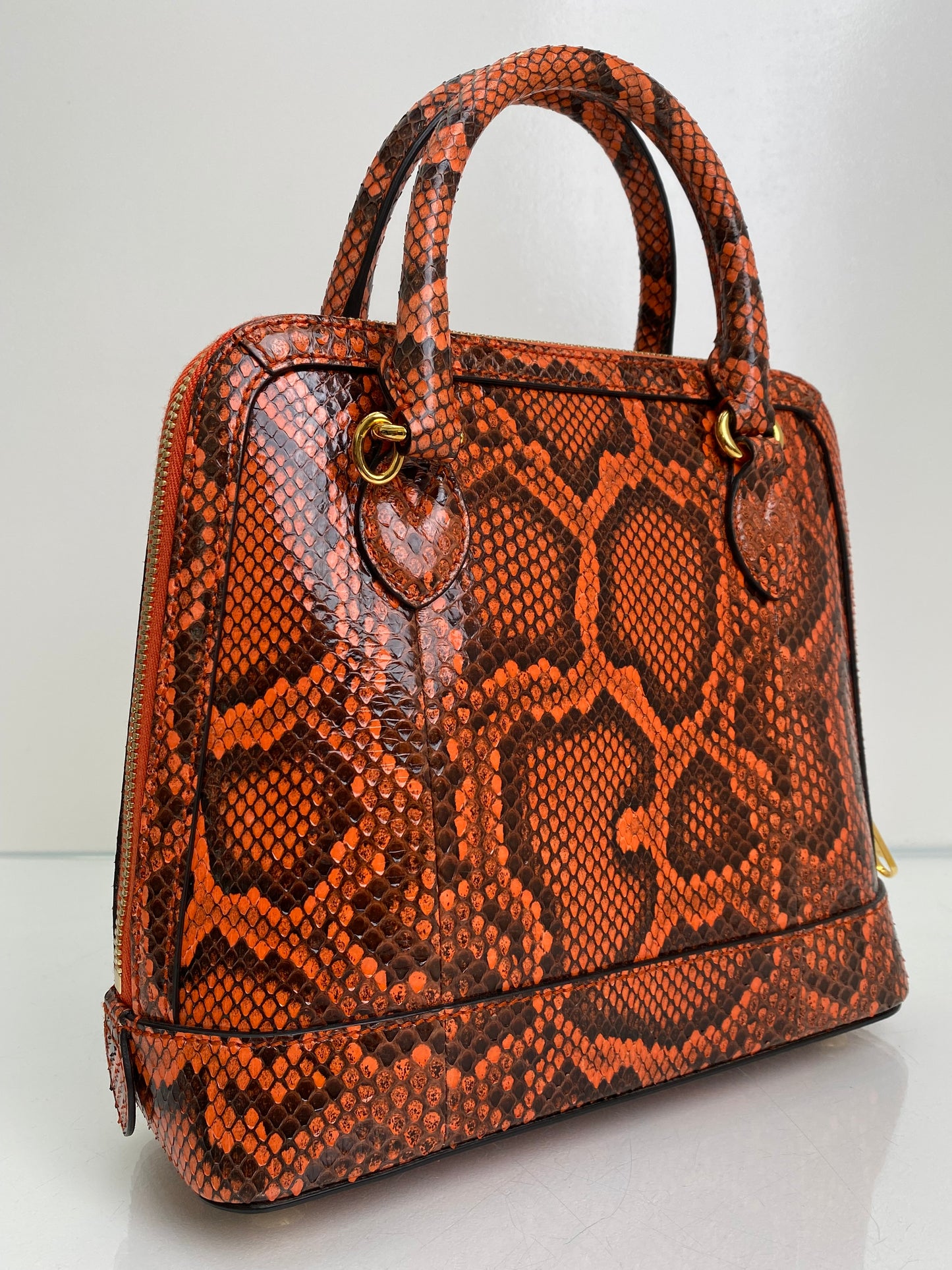 Gucci Orange 1955 Horsebit Small Top Handle Bag GHW
