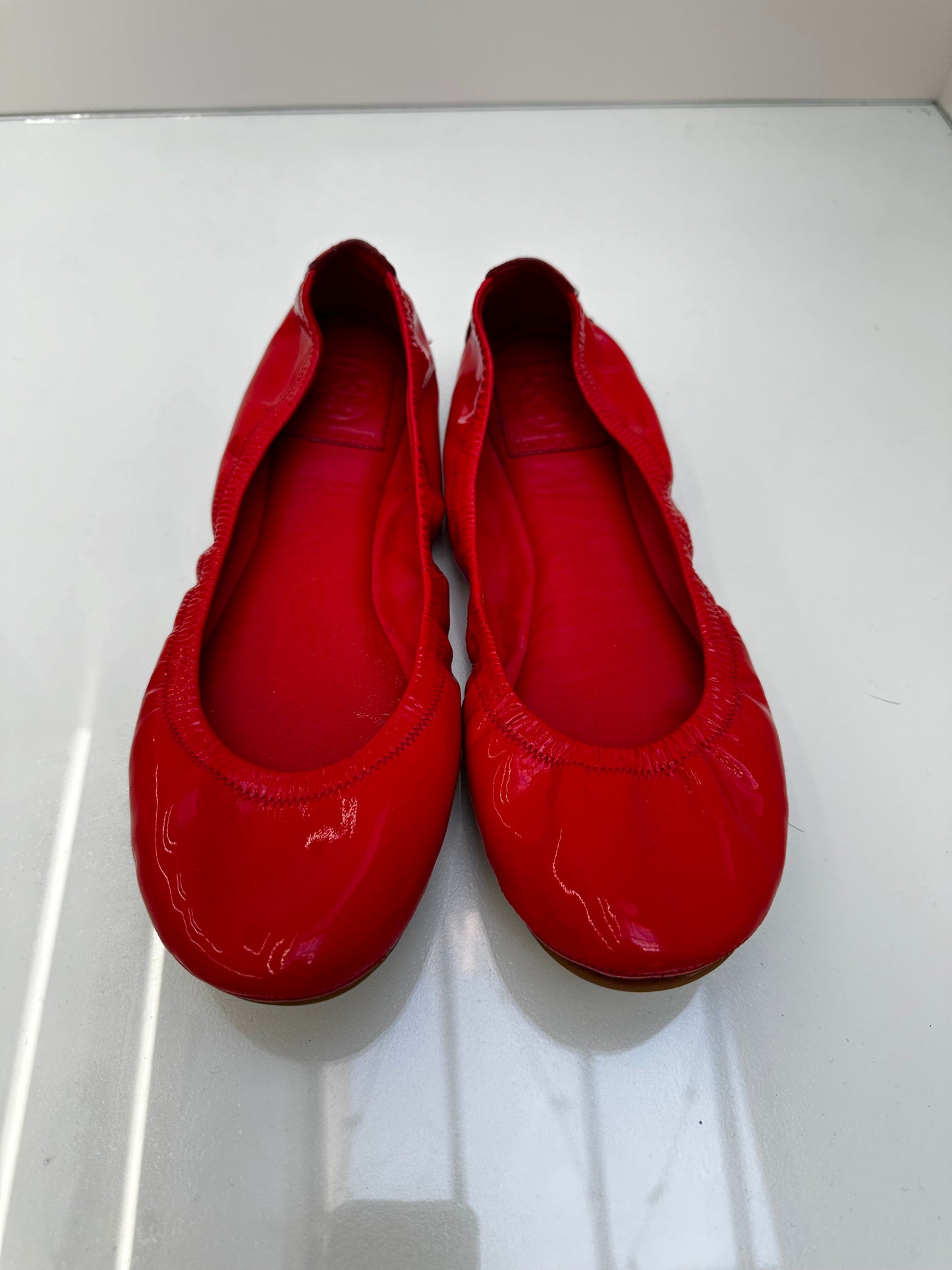 Tory Burch Red Patent Flats