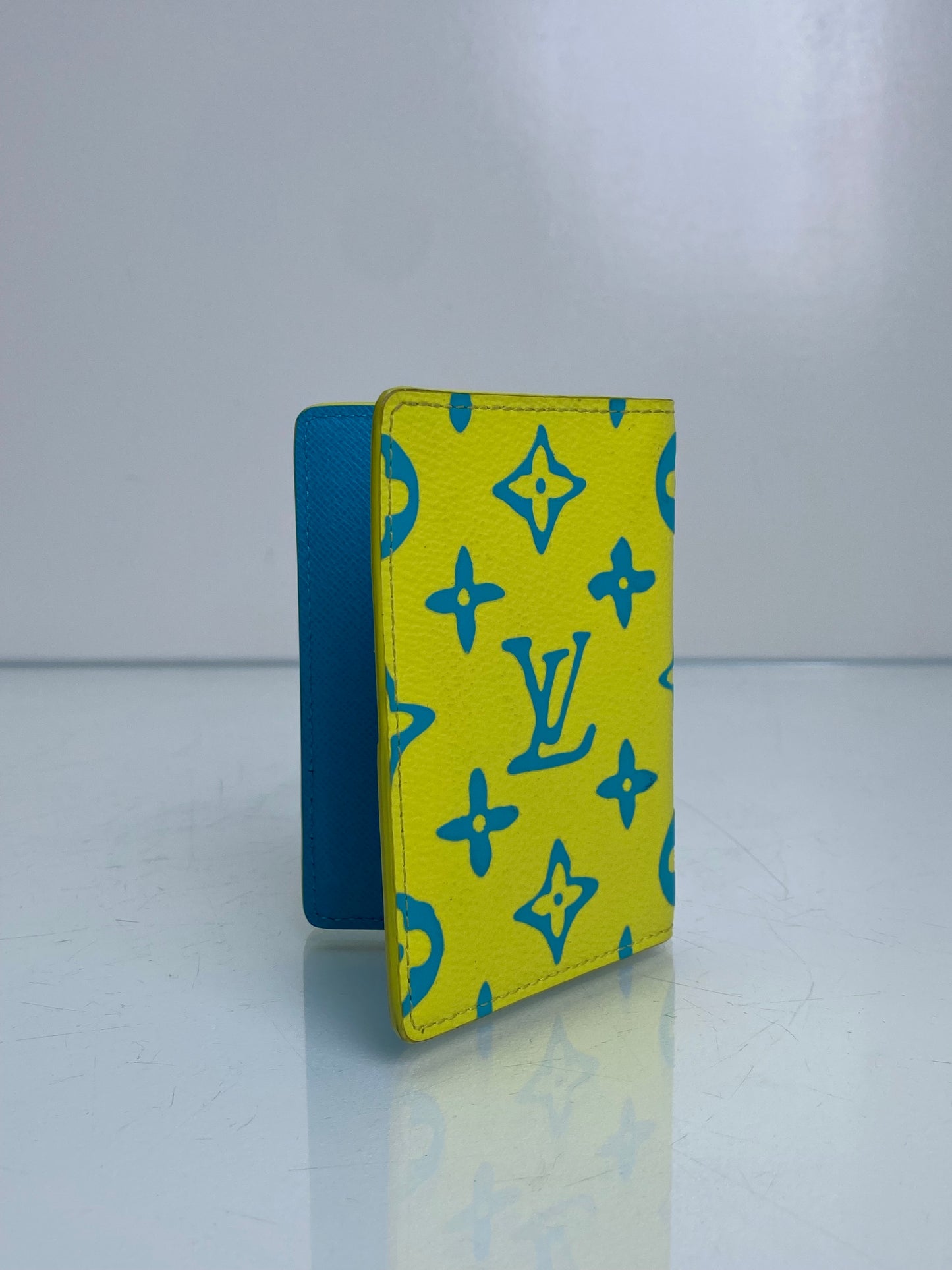 Louis Vuitton Monogram Playground Lime Pocket Organizer Wallet