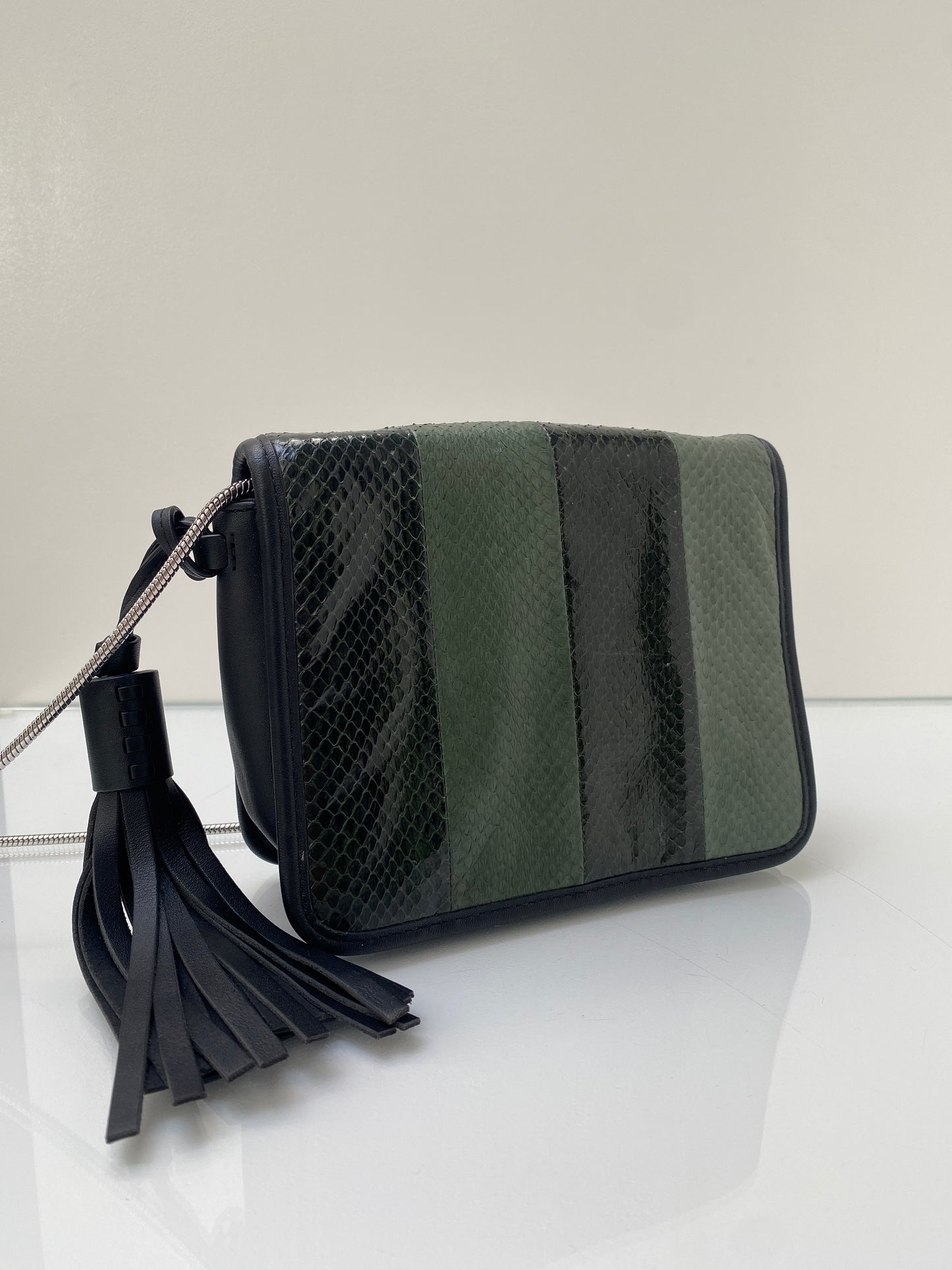 AllSaints Two Tone Green Crossbody